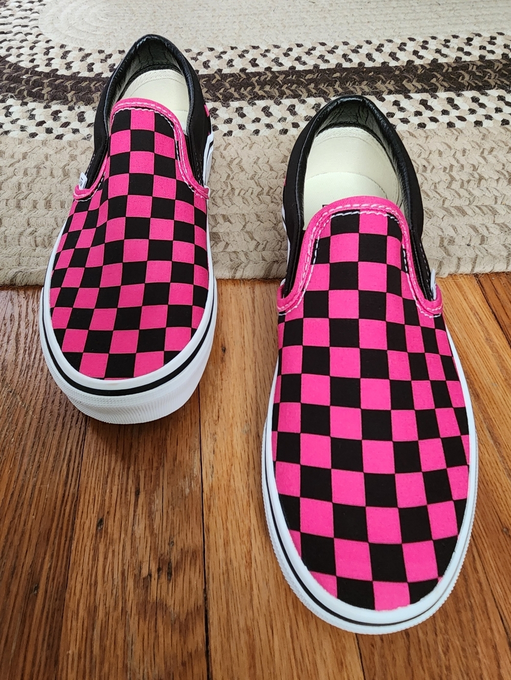 Vans Slip-On Checkerboard Pink and Black